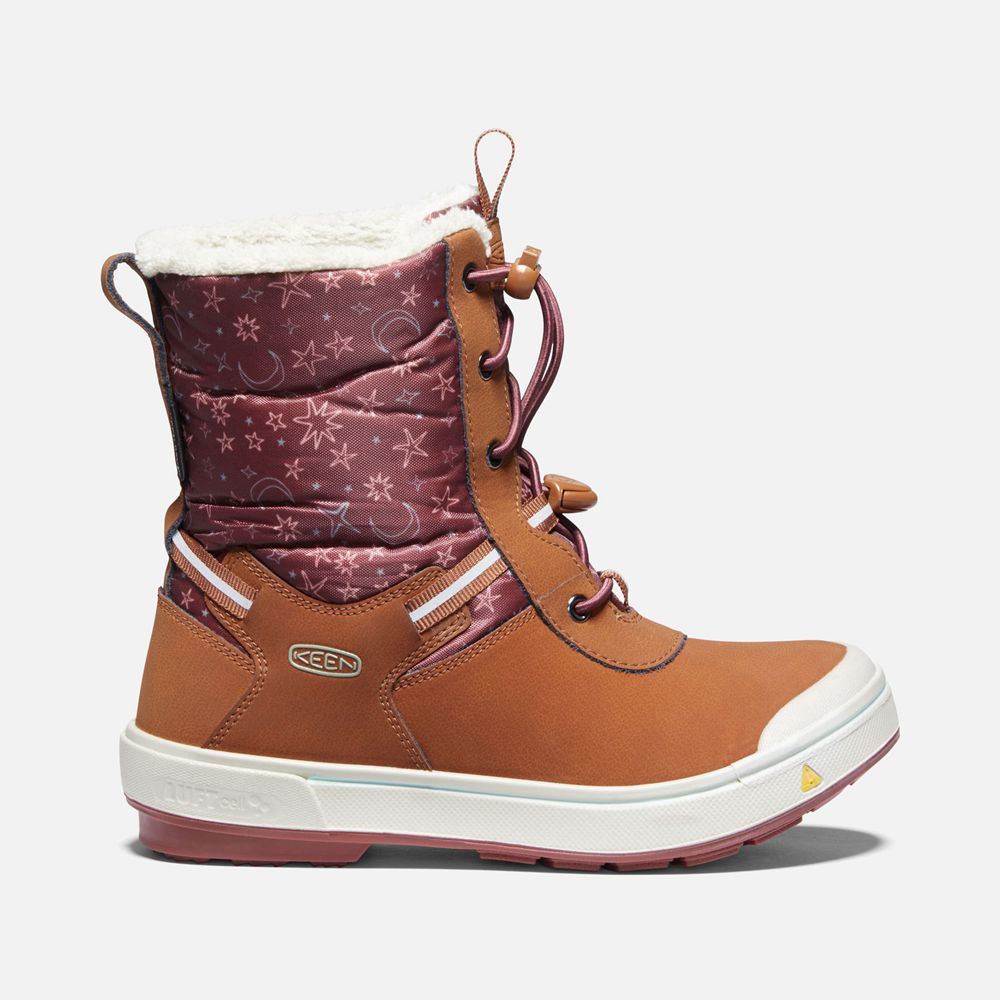 Keen Vinterkängor Barn Bruna/Röda - Kelsa Waterproof - 294351FRC